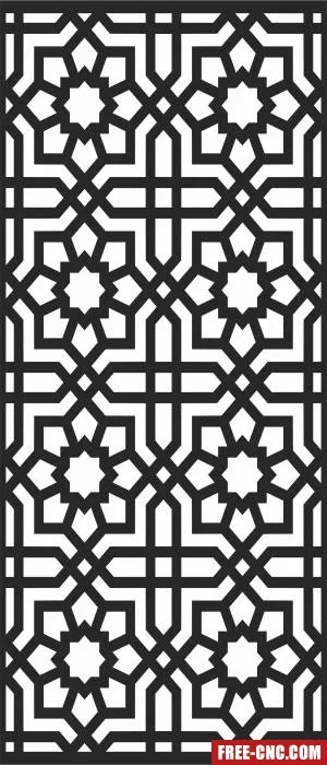 Screen pattern screen wall screen door - Free dxf files ready to cut