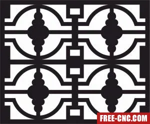 Decorative panel screen pattern partition - Download free dxf for cnc plasma cutting