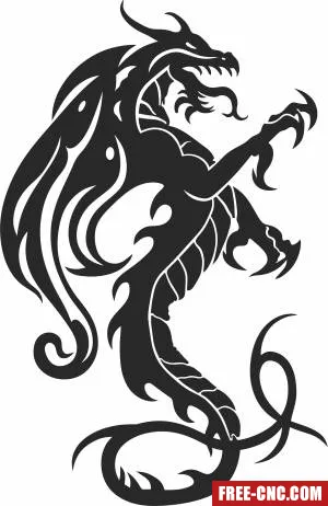 Dragon clipart - Download free dxf for cnc plasma cutting