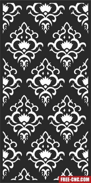 Door screen wall pattern decorative screen wall - Free dxf for laser cutting and plasma