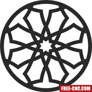 Pattern mandala wall arts - Free dxf for laser cutting and plasma