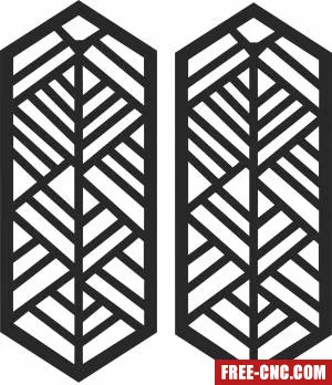 Hexagon art earrings - Download free dxf for cnc plasma cutting