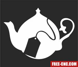 Tea pot wall decor - Free dxf files ready to cut