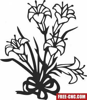 Floral flowers home decor - Free dxf download