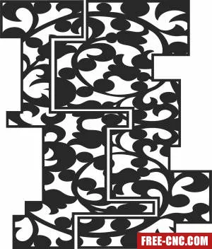 Flower wall art decor - Free dxf download