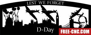 Lest we forget d day soldiers scene remembrance day - Download free dxf for cnc plasma cutting