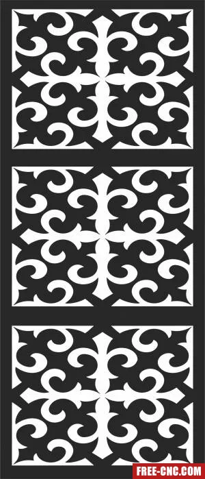 Pattern wall door wall screen door - Download free dxf for cnc plasma cutting