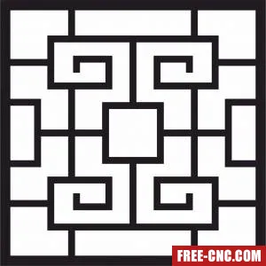 Decorative panel screen pattern partition - Free dxf files ready to cut Decorative panel screen pattern partition - Free dxf files ready to cut
