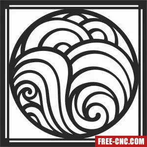 Wall decor sign pattern - Free dxf for laser cutting and plasma
