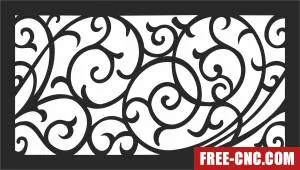 Pattern screen door pattern screen decorative - Free dxf files ready to cut