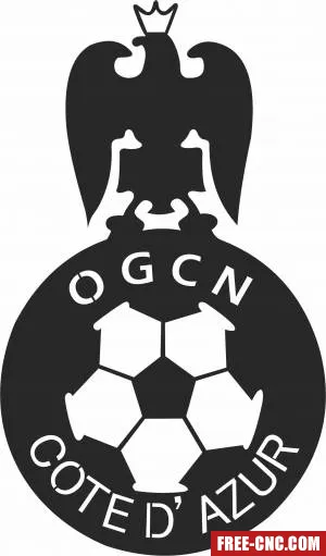 Logo nice football - Download free dxf for cnc plasma cutting