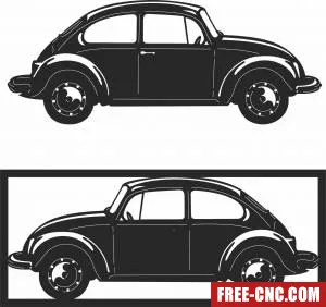 Volkswagen beetle - Download free dxf for cnc plasma cutting