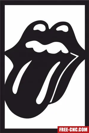 The rolling stones silhouette logo wall art - Download free dxf for cnc plasma cutting