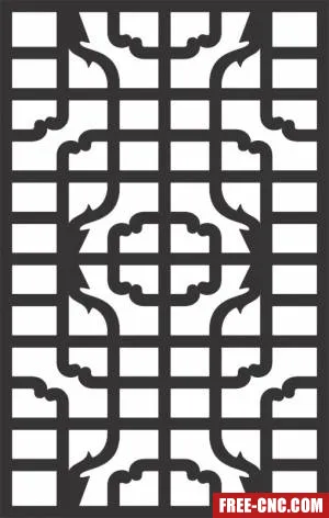Decorative pattern wall screens panel for doors - free dxf download Decorative pattern wall screens panel for doors - free dxf download