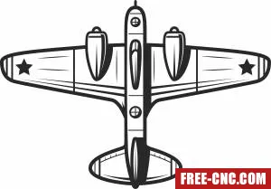 Fighter aircraft flight clipart - Free dxf files ready to cut