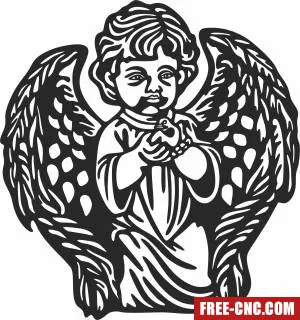 Angel wall decor - Download free dxf for cnc plasma cutting