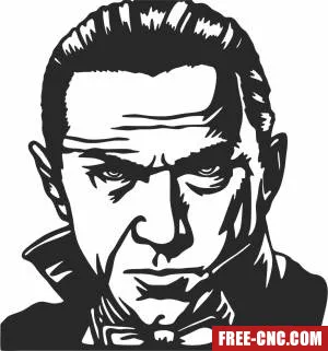 Dracula face wall art - Free dxf files ready to cut