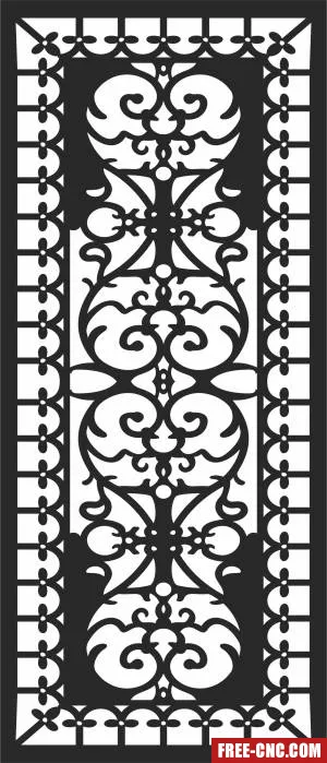 Pattern door decorative screen - Download free dxf for cnc plasma cutting