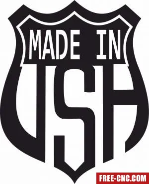 Made in usa - free dxf download