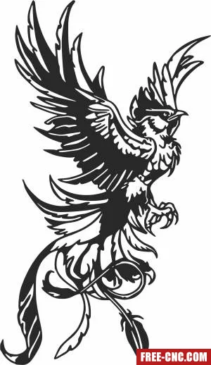 Phoenix eagle cliparts - Download free dxf for cnc plasma cutting