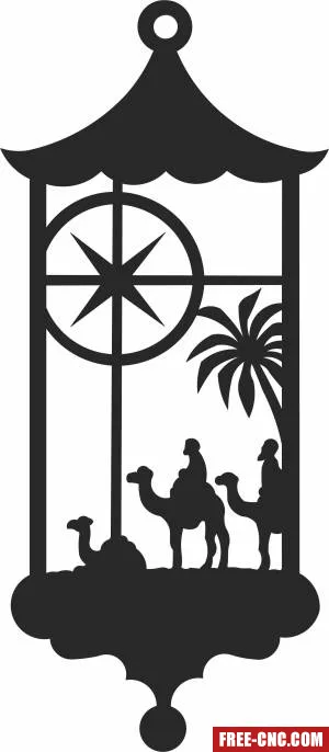 Camel caravan wall decor - Free dxf for laser cutting and plasma