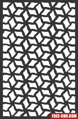 Decorative panels for doors wall screen pattern - free dxf download