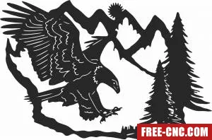 Eagle scene - Download free dxf for cnc plasma cutting