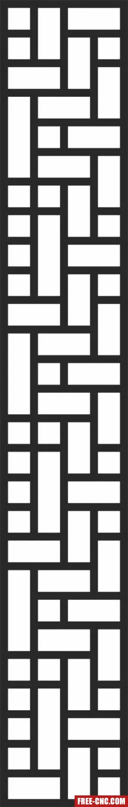 Decorative pattern wall screen - Free dxf for laser cutting and plasma