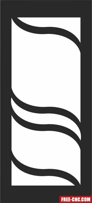 Decorative pattern decorative screen door - Free dxf files ready to cut