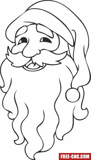 Christmas santa claus face - Download free dxf for cnc plasma cutting