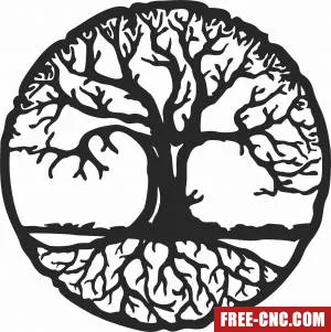 Tree of life wall decor - Free dxf for laser cutting and plasma