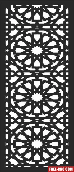 Screen door pattern door - Free dxf for laser cutting and plasma