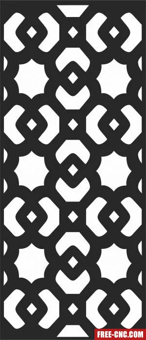 Door pattern screen decorative pattern decorative pattern - Free dxf for laser cutting and plasma