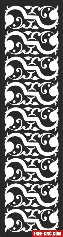 Decorative panels for doors wall screen pattern - free dxf download