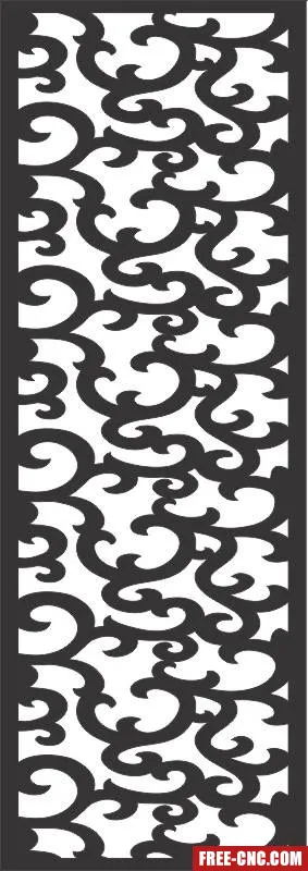Decorative panels for doors wall screen pattern - free dxf download