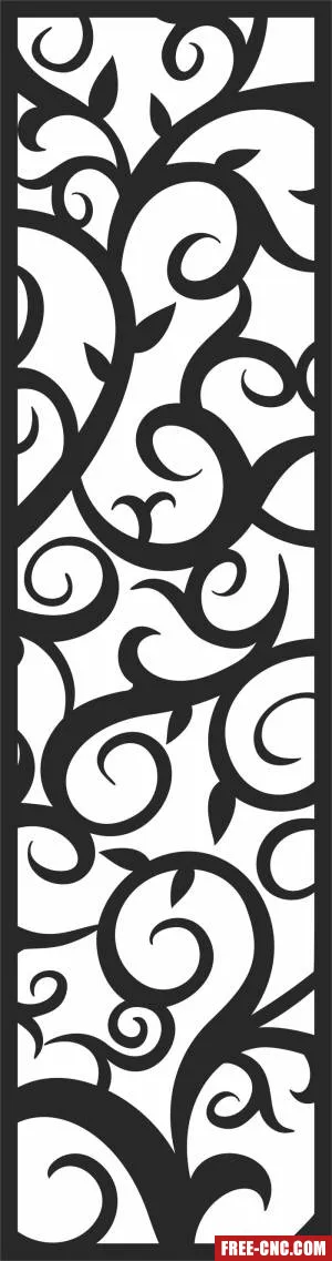 Wall door pattern decorative screen - Free dxf download