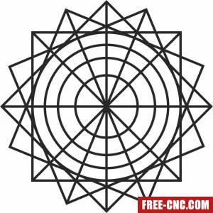 Flower of life geometric seed decor - Download free dxf for cnc plasma cutting