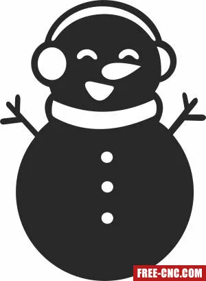 Snowman clipart - Download free dxf for cnc plasma cutting