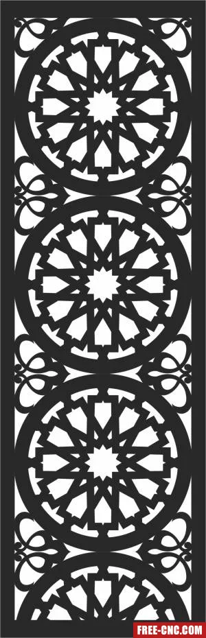 Wall pattern door decorative pattern - Free dxf files ready to cut
