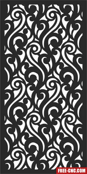 Screen pattern wall screen wall - Free dxf files ready to cut