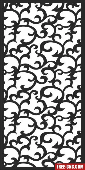 Door pattern screen decorative door - Free dxf for laser cutting and plasma