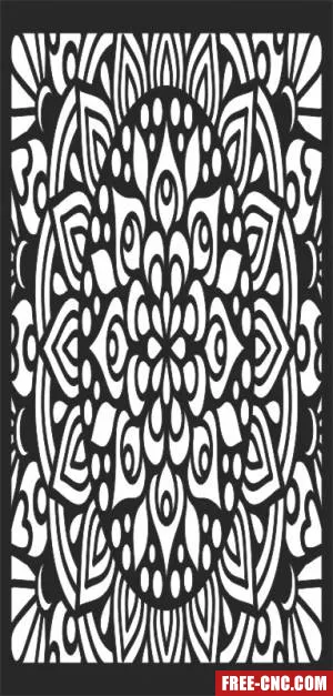 Decorative panel wall separator door pattern - free dxf download Decorative panel wall separator door pattern - free dxf download
