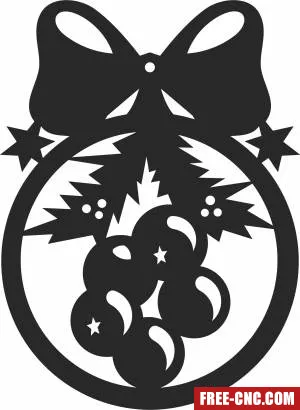 Merry christmas cliparts ornaments decor - Download free dxf for cnc plasma cutting