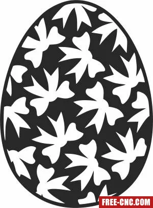 Happy easter egg clipart - Free dxf files ready to cut