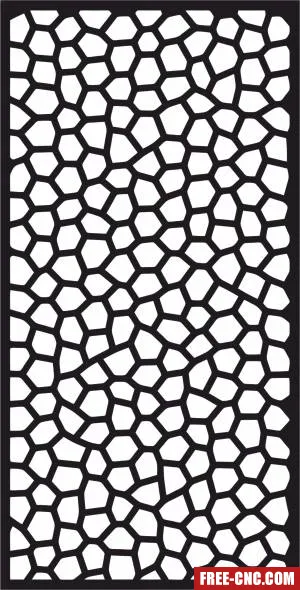 Decorative door panel wall screen pattern - Free dxf files ready to cut