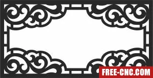 Wall screen door screen pattern wall door - Free dxf files ready to cut