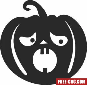 Pumpkin halloween art - Free dxf download