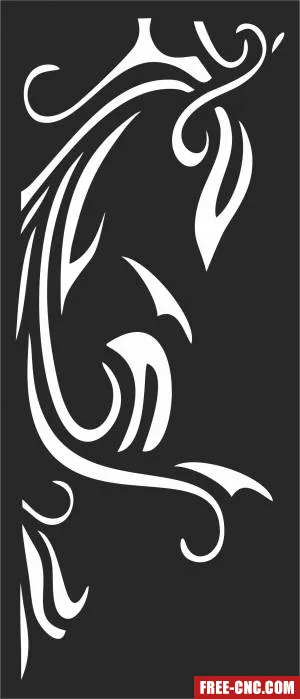 Pattern screen decorative pattern screen decorative door - Free dxf files ready to cut