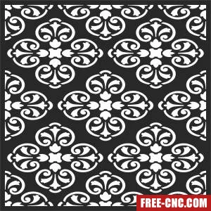 Decorative pattern square wall panel - Free dxf download