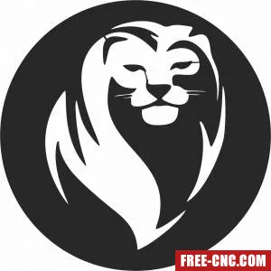 Lion wall decor - Free dxf for laser cutting and plasma